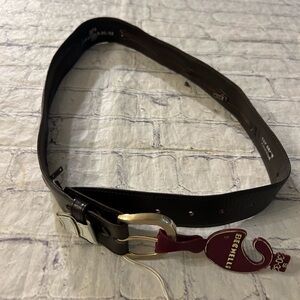VINTAGE BECHELLI MADE IN TAIWAN GENUINE CHOCOLATE BROWN LEATHER MONEY BELT 30-32